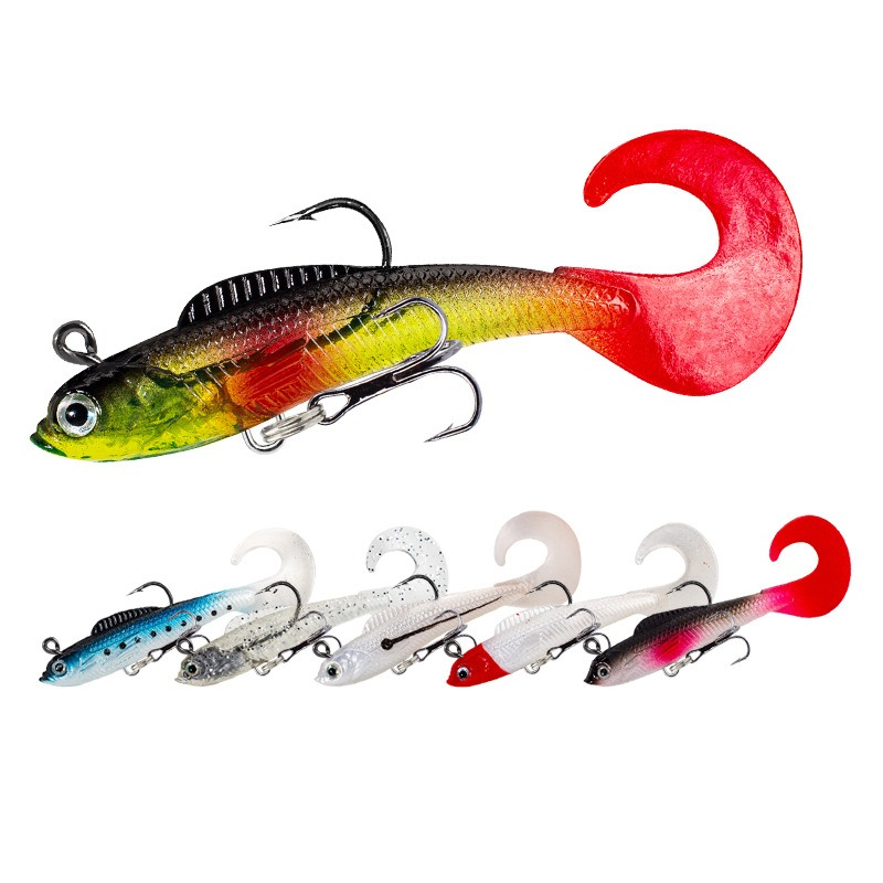 Fishing Boat Trailer - Billings 1pc tail-curled lead-filled floating soft