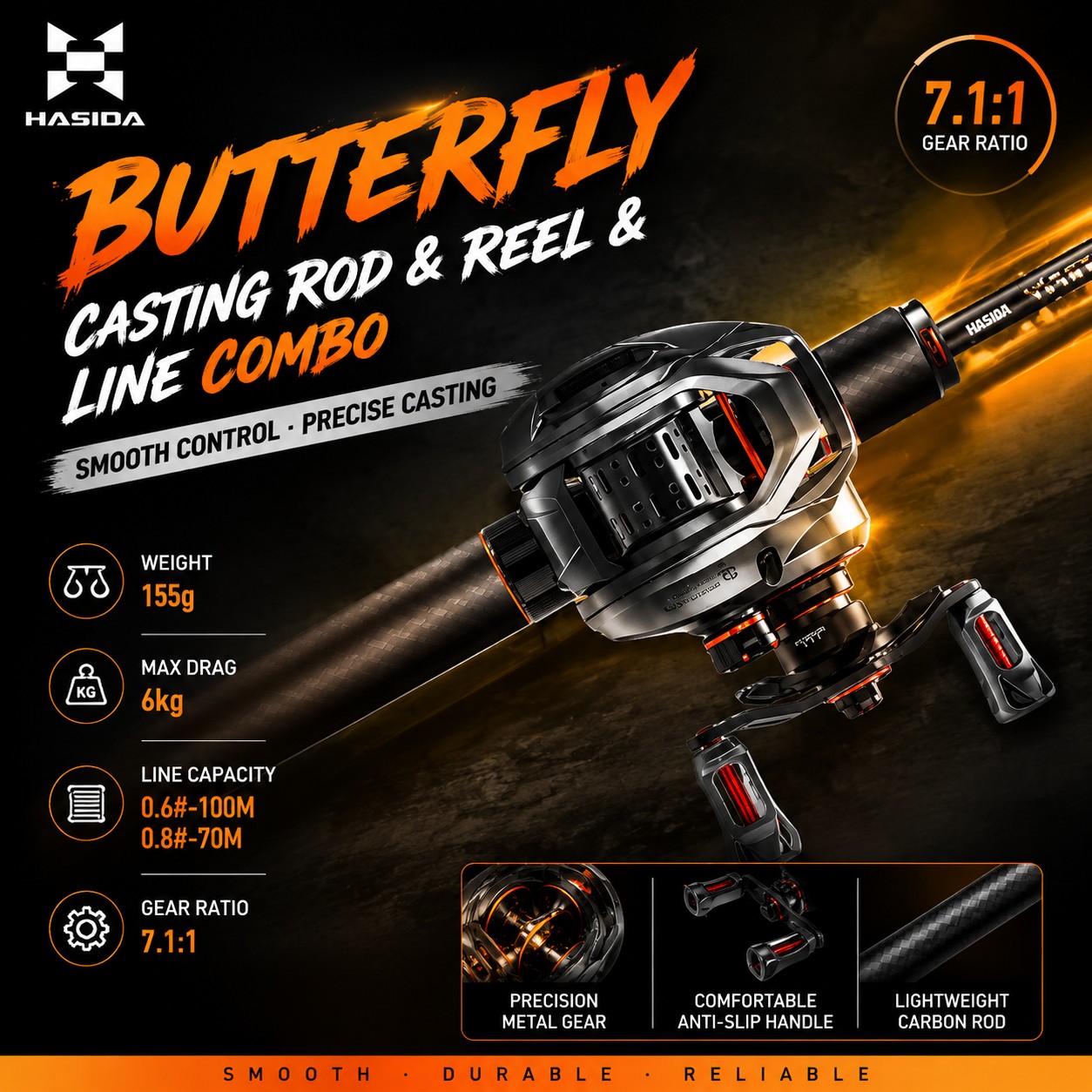 Fishing Boat Aluminum - HASIDA BFS Carbon Fiber Fishing Rod