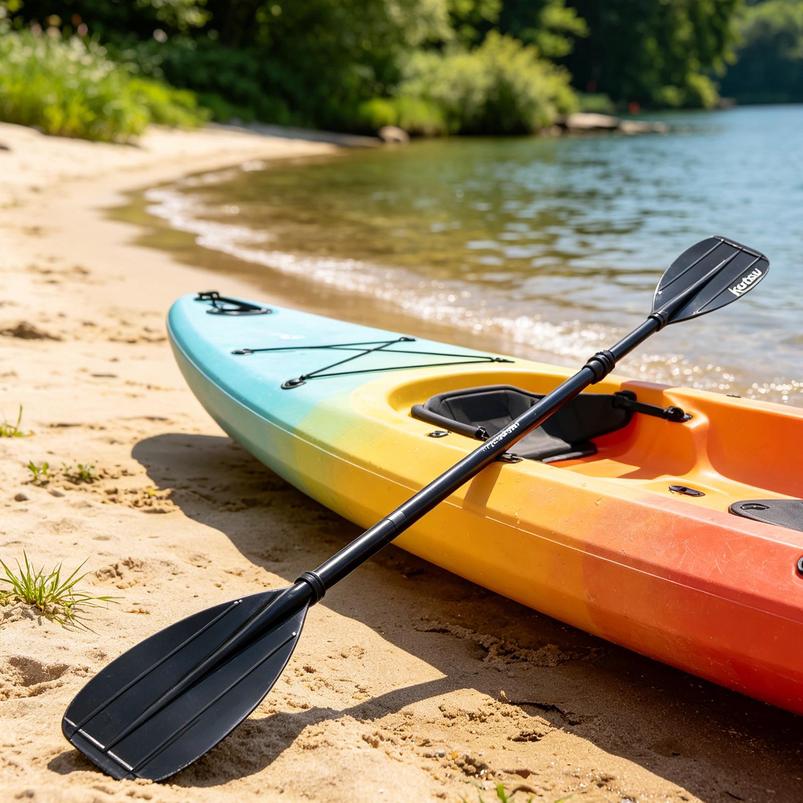 Fishing Boat Paddle - 2-Section Carbon Fiber Kayak Paddle Lightweight