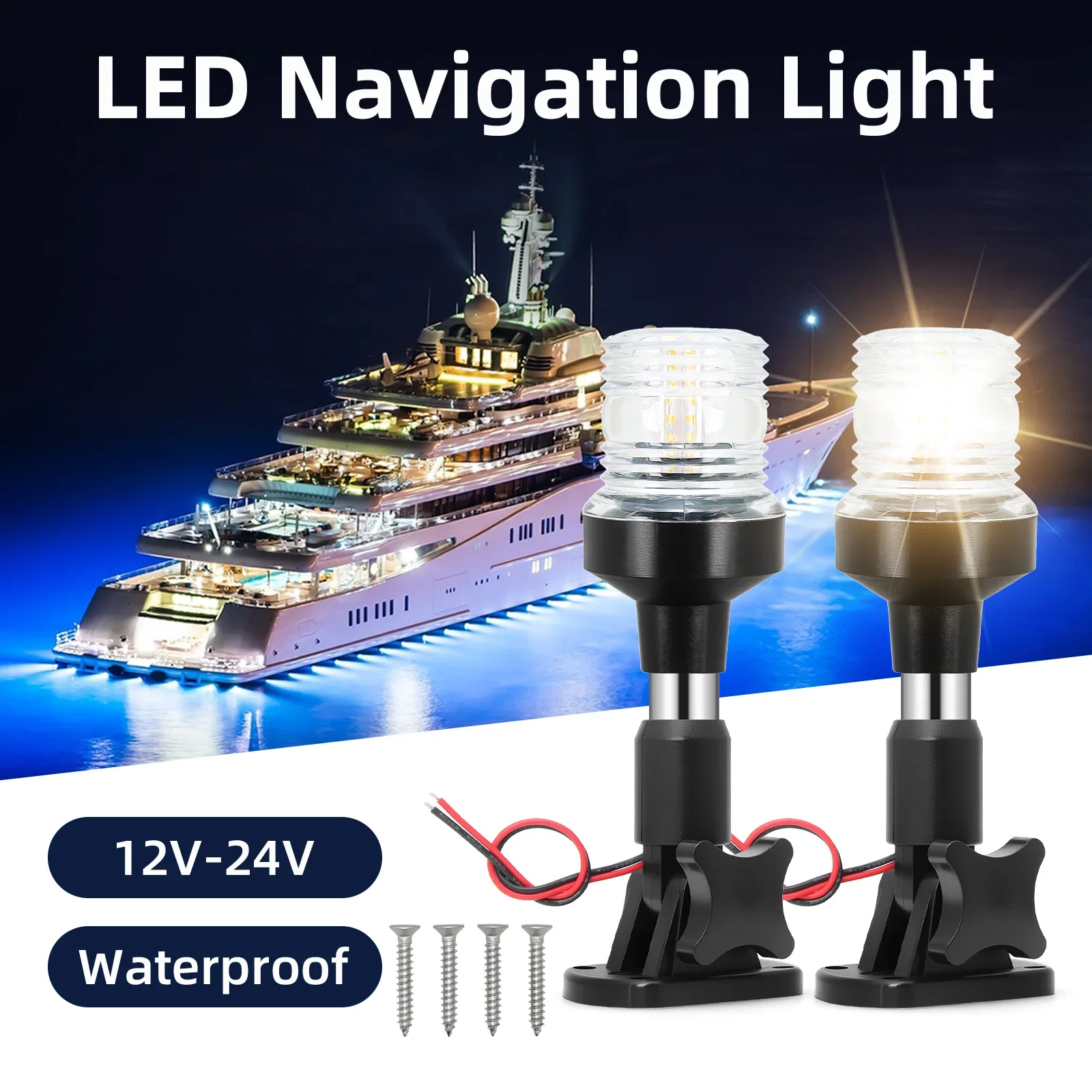 AD 12-24V Navigation Light 6in - Fishing Boat Paddle ulasan dan harga