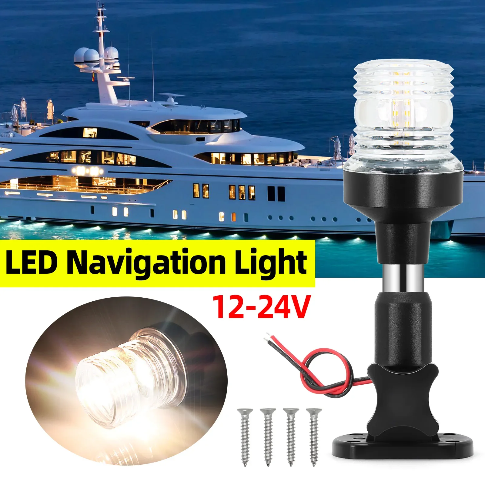 AD 12-24V Navigation Light 6in - Fishing Boat Paddle ulasan dan harga