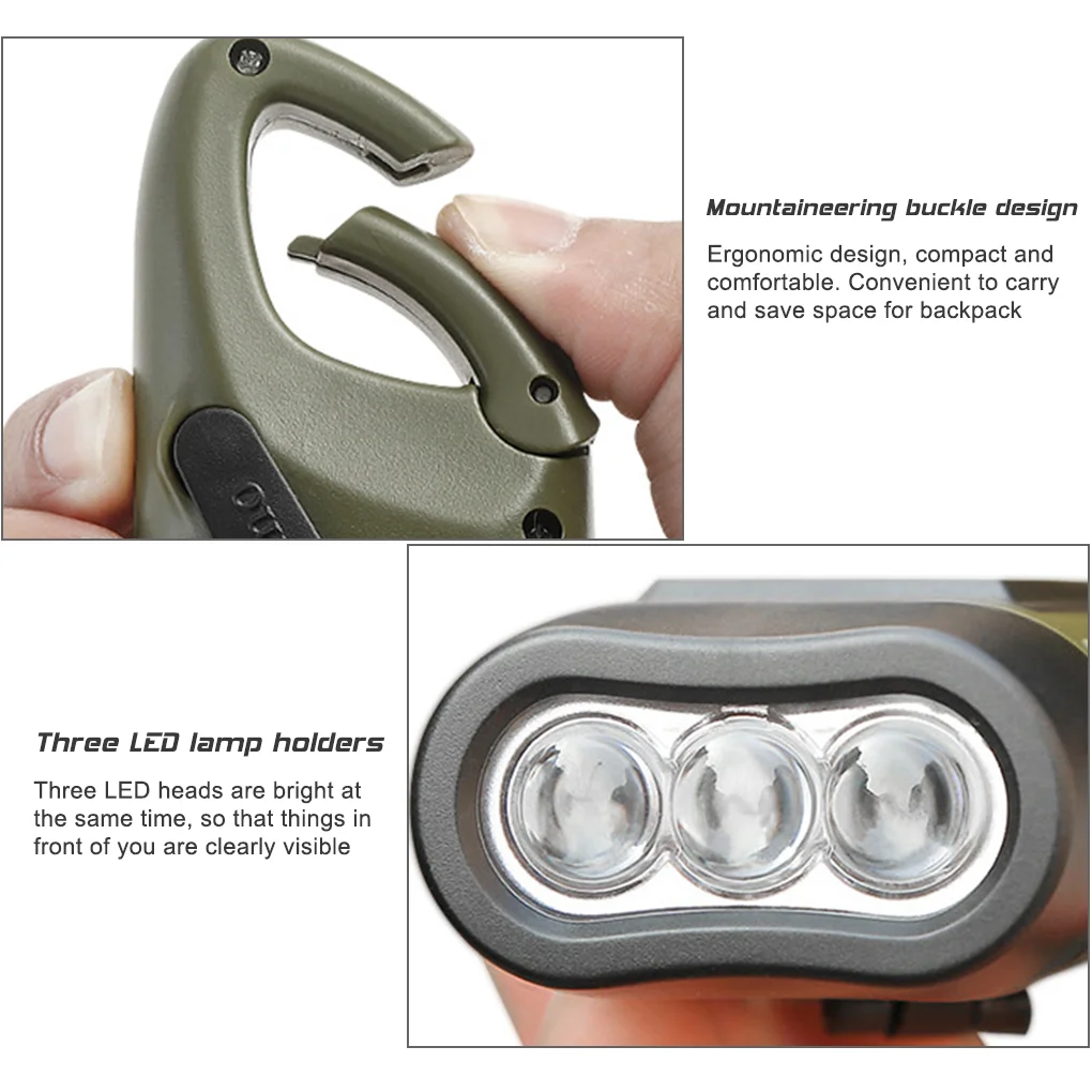 LED Flashlight Hand Crank Sola - Fishing Boat Navigation Light ulasan dan harga